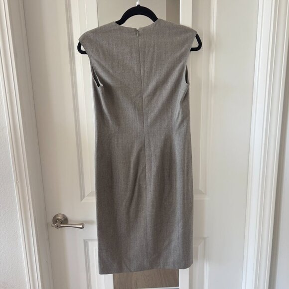 807 Ralph Lauren Black Label Knee Length Sleeveless Dress Size 4 Color Grey - Picture 4 of 4
